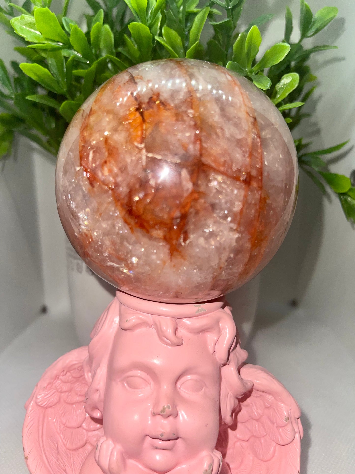 Fire Quartz Sphere (stand not included)