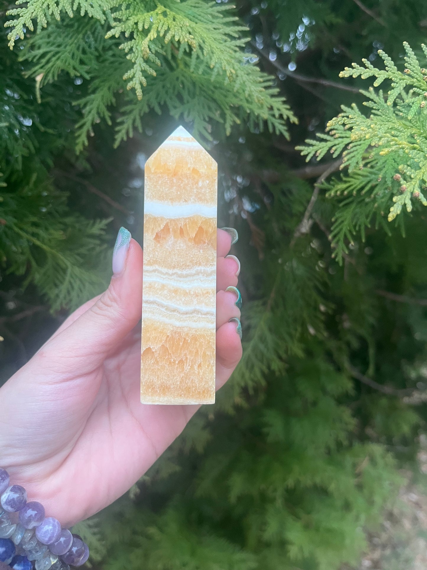 Orange Calcite Tower