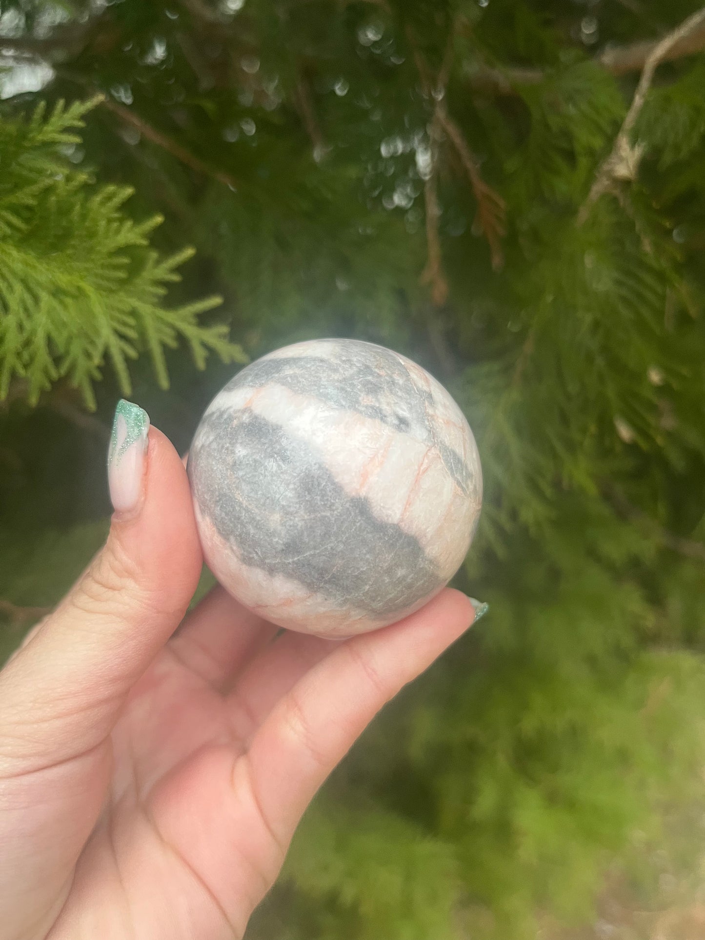 Pink Zebra Sphere