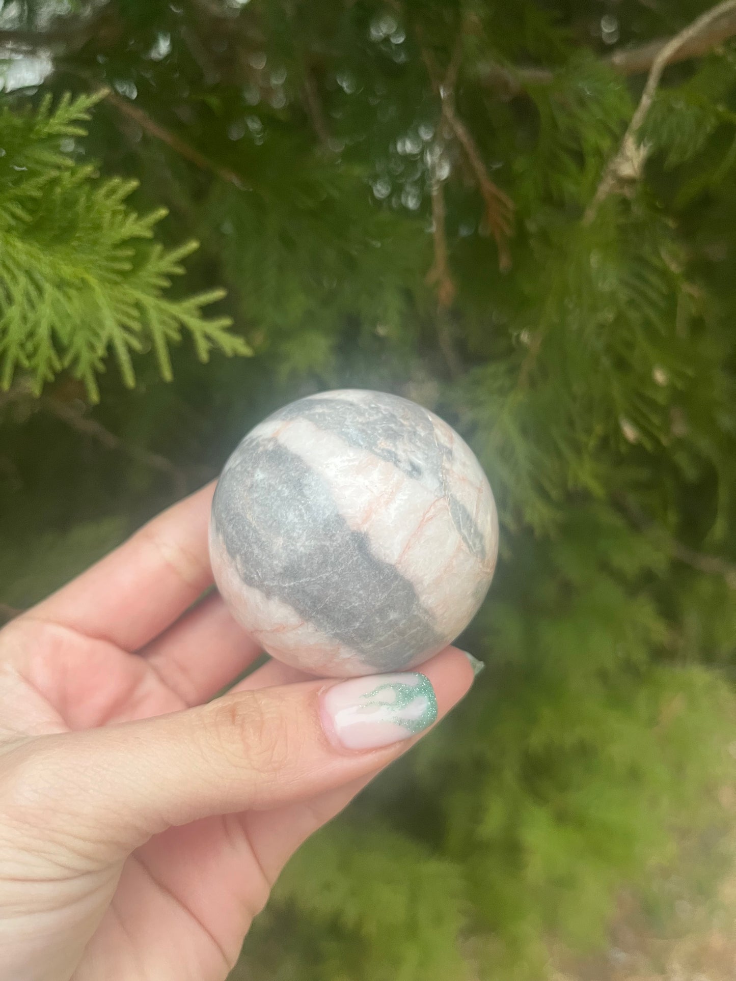 Pink Zebra Sphere