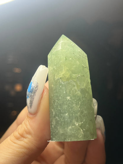 Green Prehnite Mini Towers